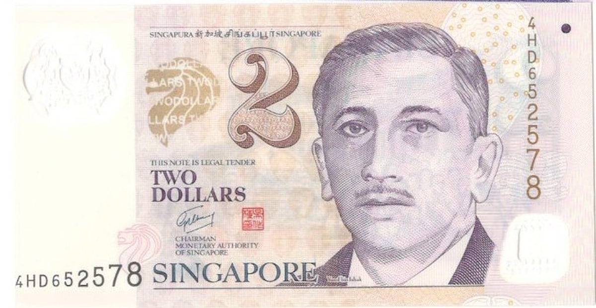 Yabancı Devletlerin Kağıt ParalarıSingapur, 2 Dolar (2005) Eski Yabancı Kağıt Para