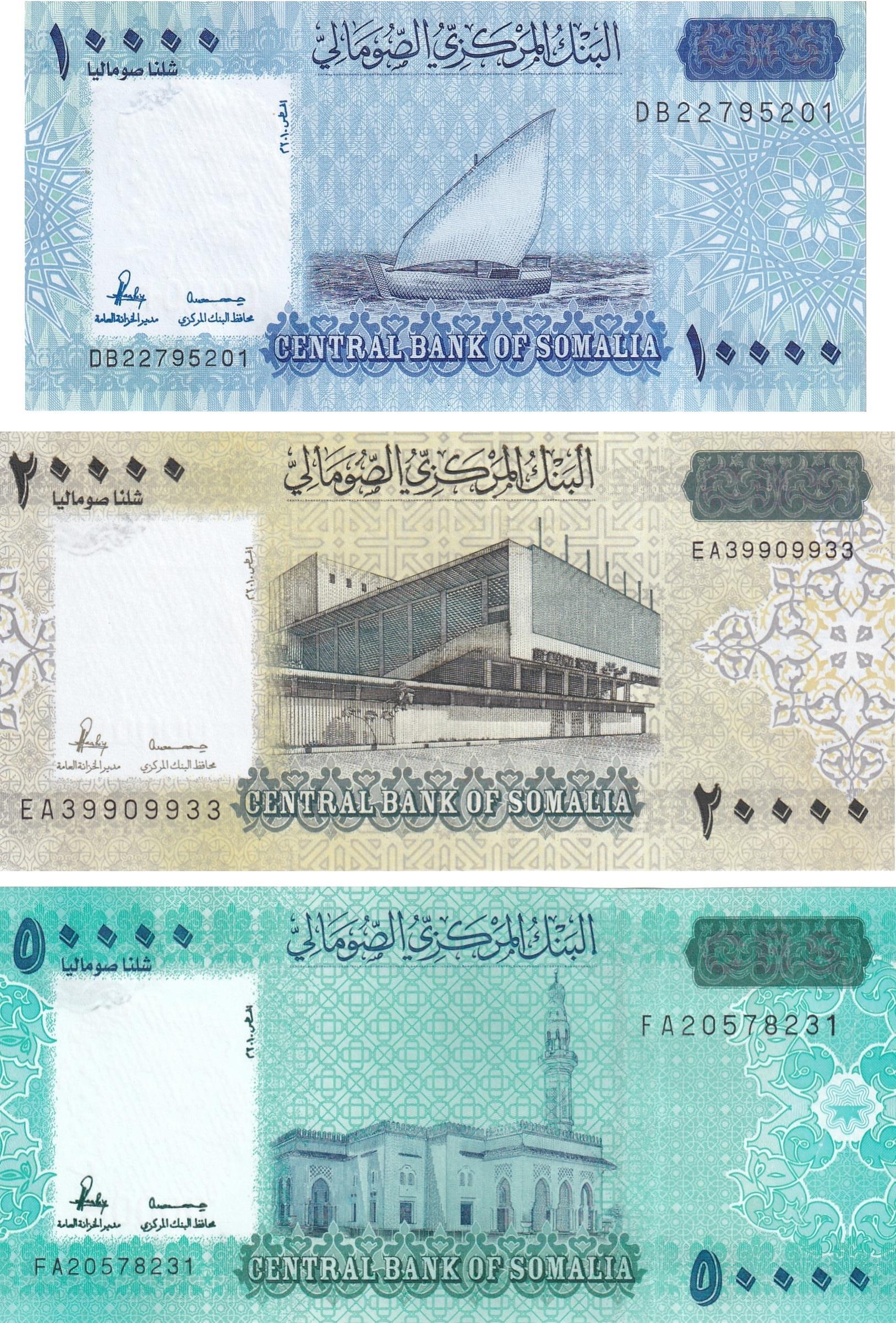 Foreign State BanknotesSomali, 2010 Set ÇİL