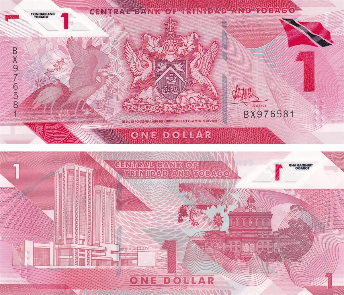 Foreign State BanknotesTrinidad ve Tobago, 1 Dolar (2020) ÇİL Polimer Para