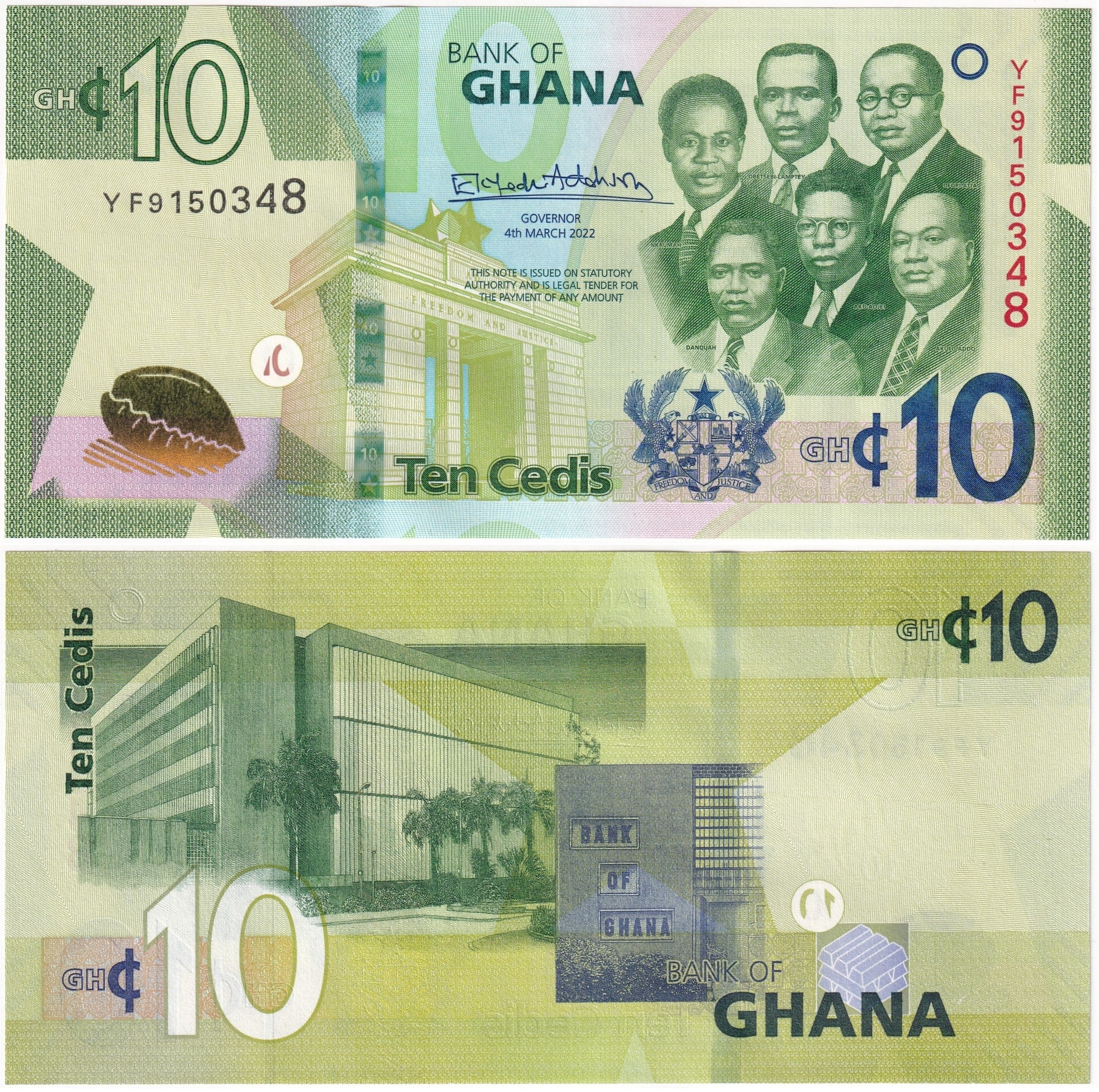 Foreign Paper MoneyGana, 10 Cedi (2022) ÇİL