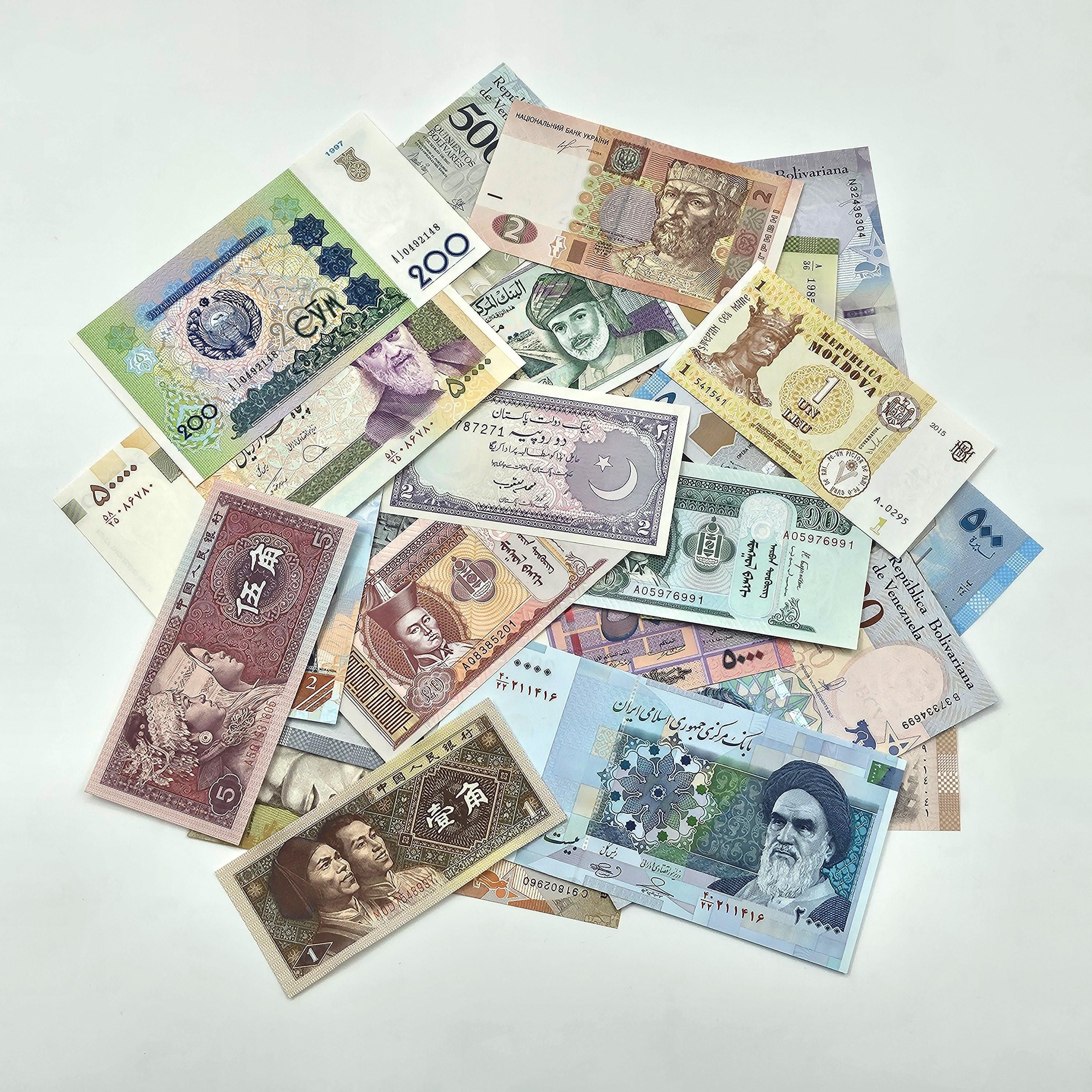 Yabancı Kağıt ParalarKoleksiyoner Başlangıç Seti, 15'li ÇİL Dünya Banknotları