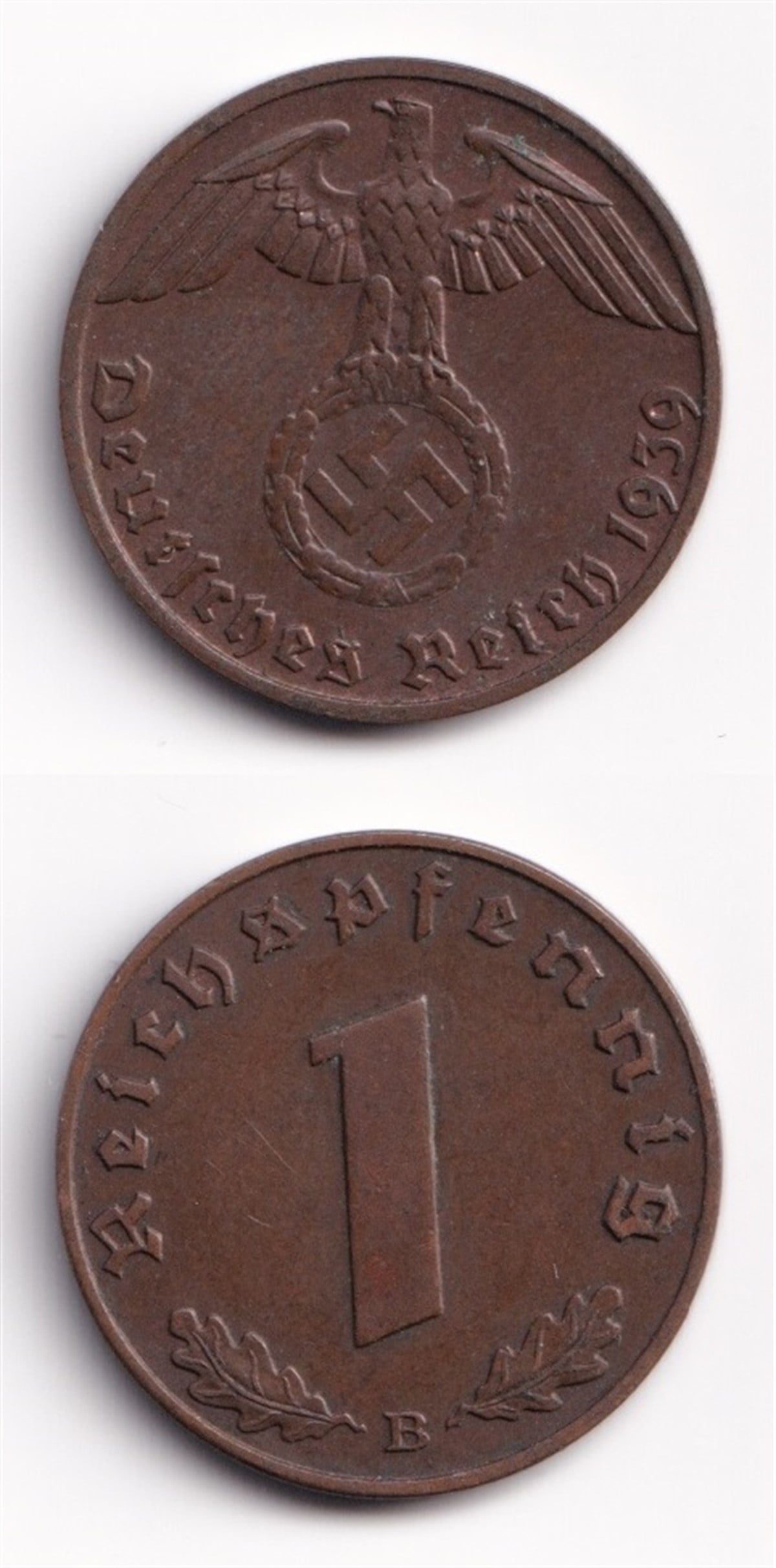 Foreign CoinsAlmanya (Nazi Almanyası) 1 Reichspfennig 1937-39, ÇT/ÇÇT Eski Madeni Para