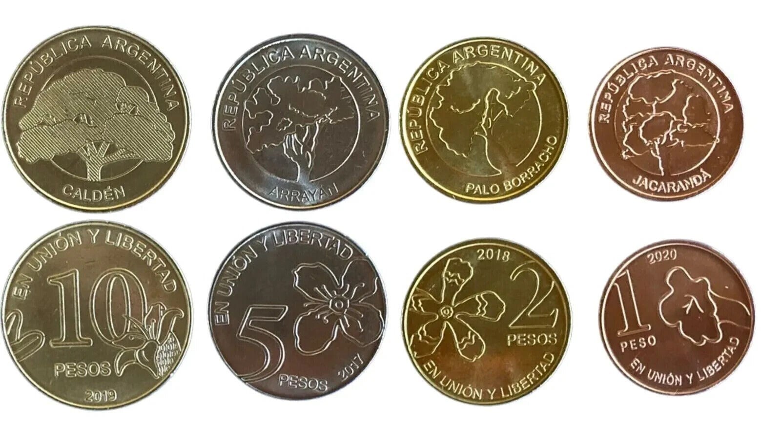 Foreign CoinsArjantin 2017-20, ÇİL Eski Yabancı Madeni Para Seti