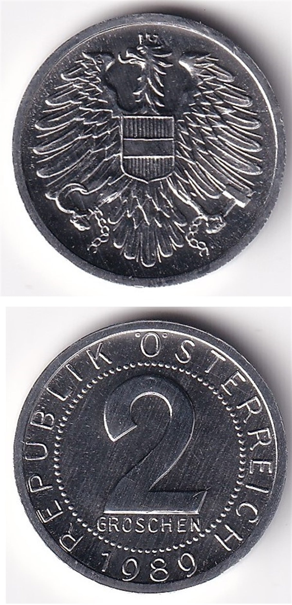 Foreign CoinsAvusturya, 2 Groschen 1989, ÇİL Eski Madeni Para