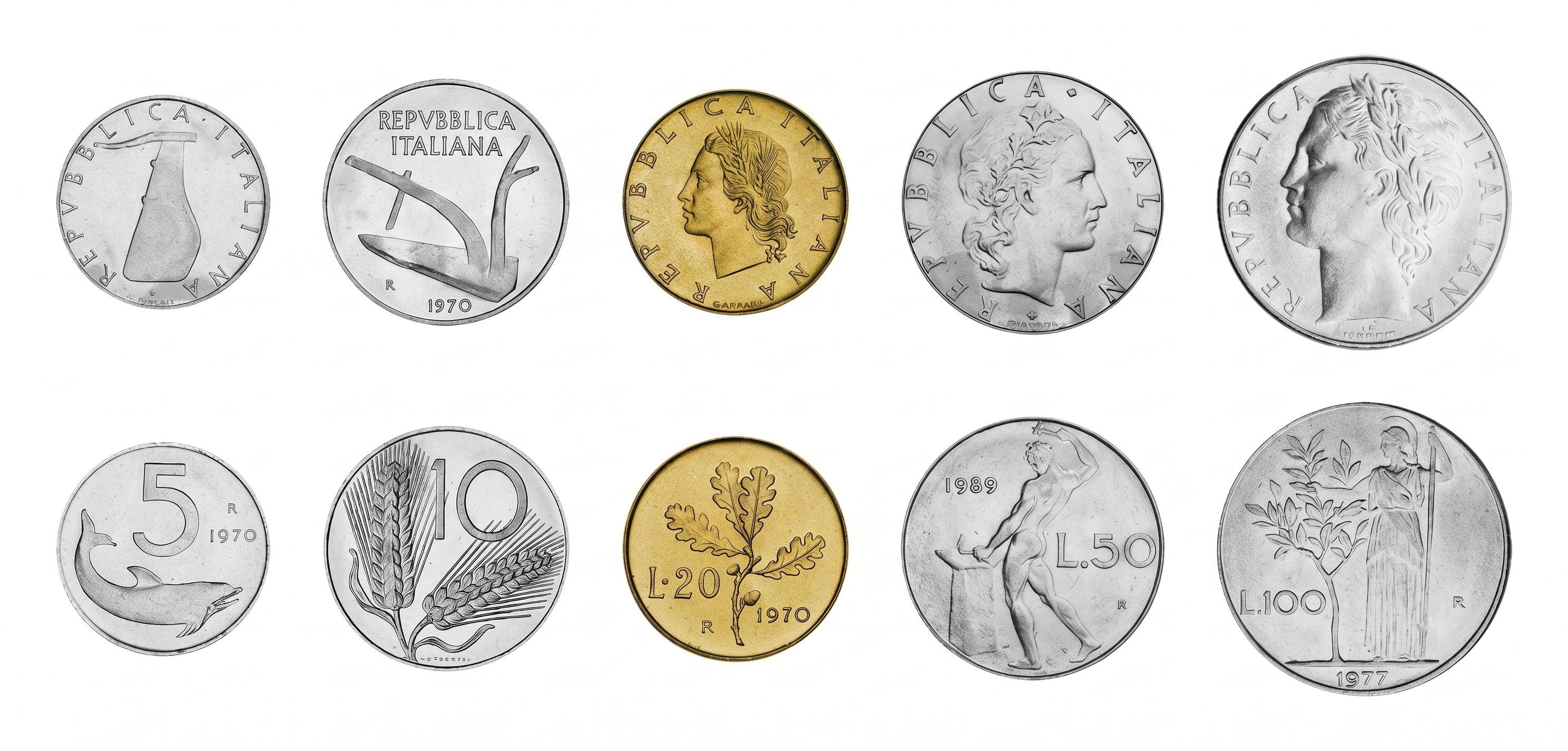 Foreign Coinsİtalya 1956-2001, ÇİL Eski Yabancı Madeni Para Seti