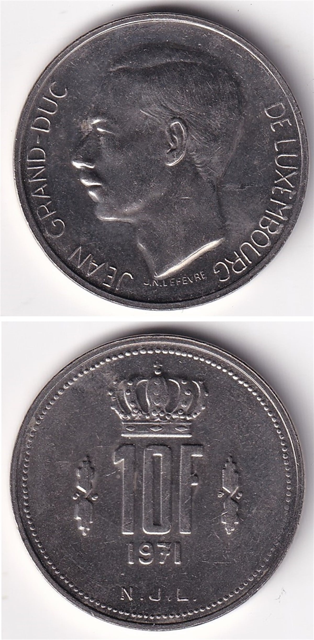 Foreign CoinsLüksemburg, 10 Frank 1971 ÇİL Yabancı Madeni Para