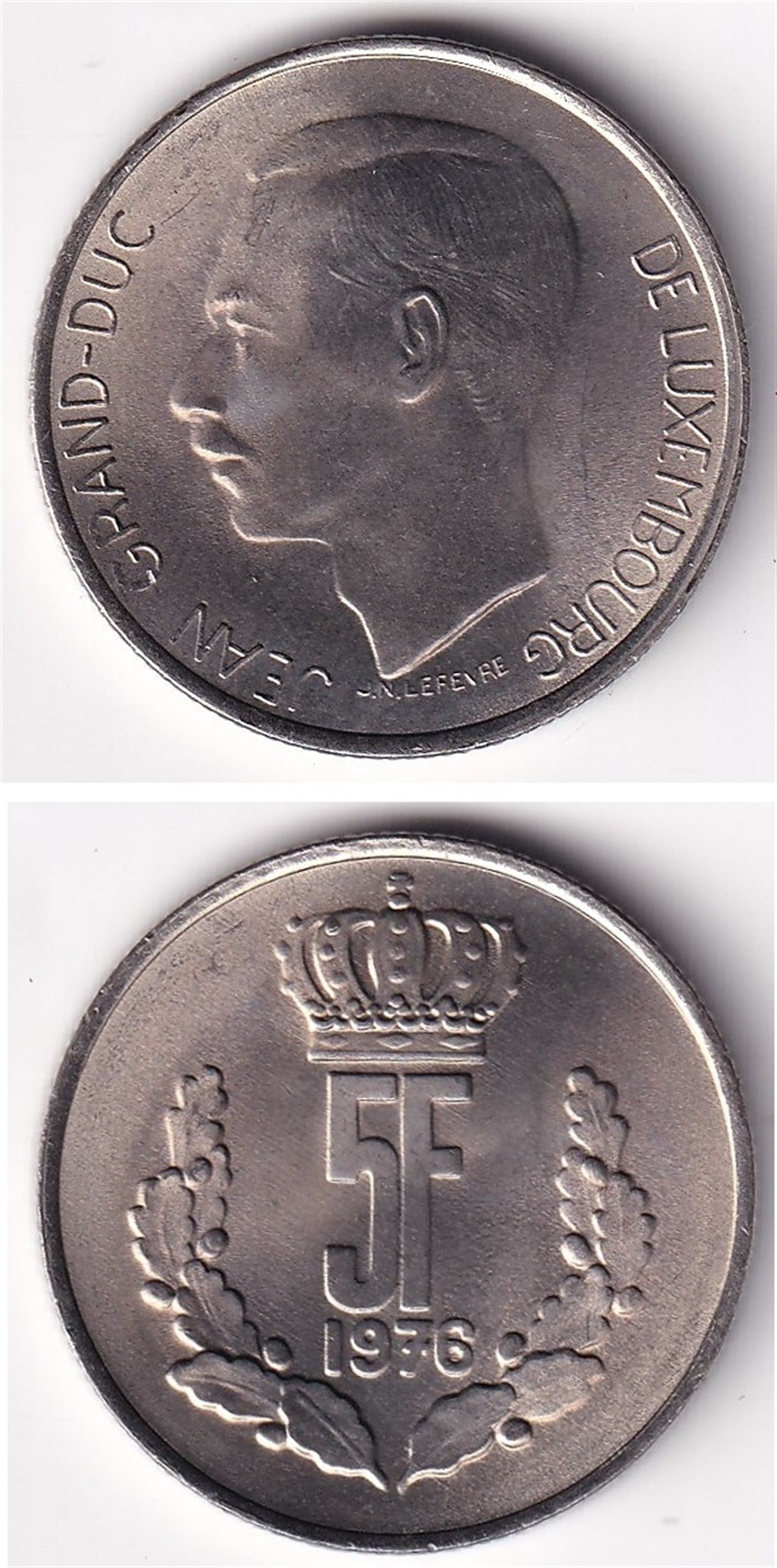 Foreign CoinsLüksemburg, 5 Frank 1976 ÇİL Yabancı Madeni Para