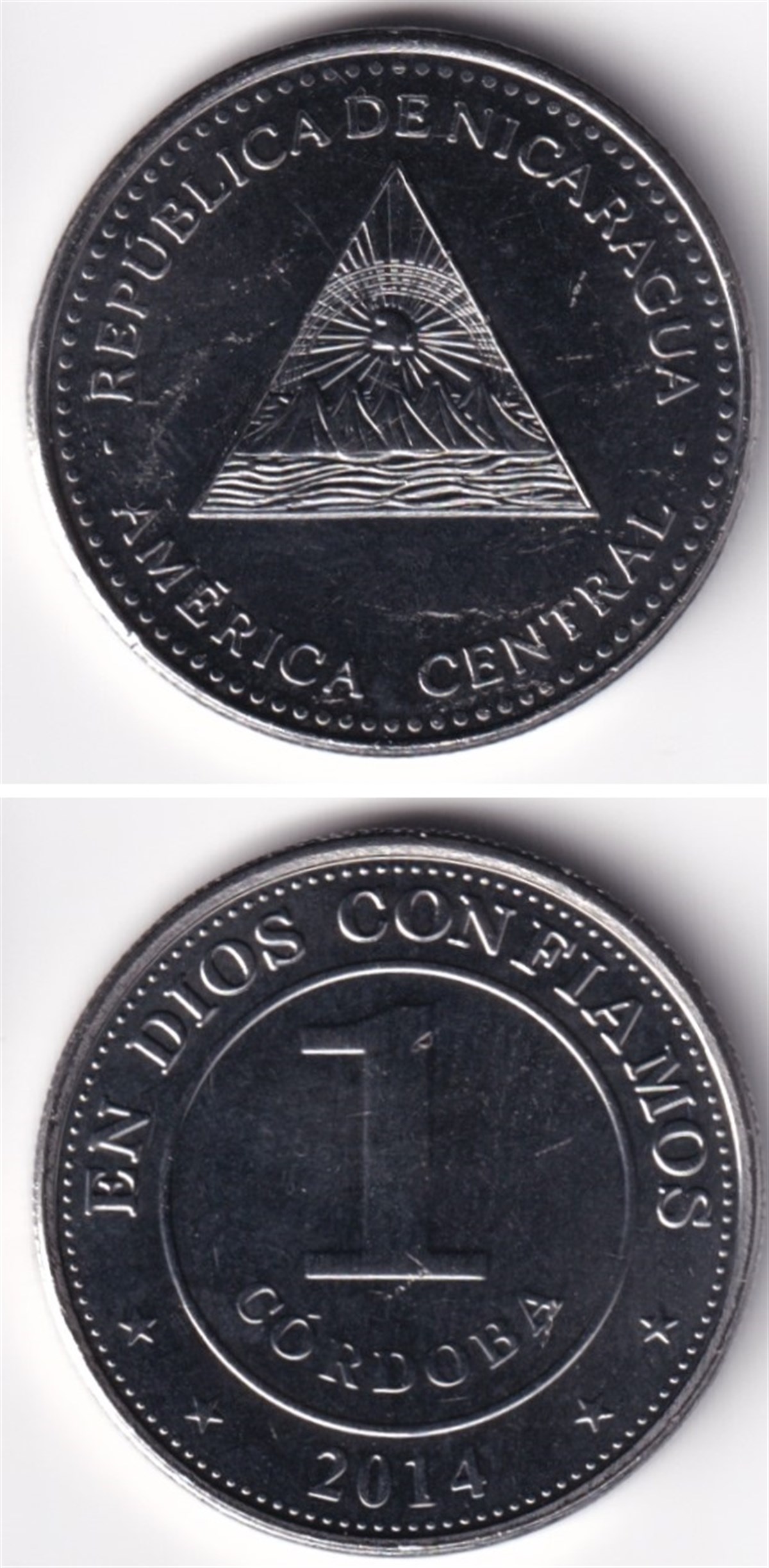 Yabancı Madeni ParalarNikaragua, 1 Cordoba 2014 ÇİL Madeni Para