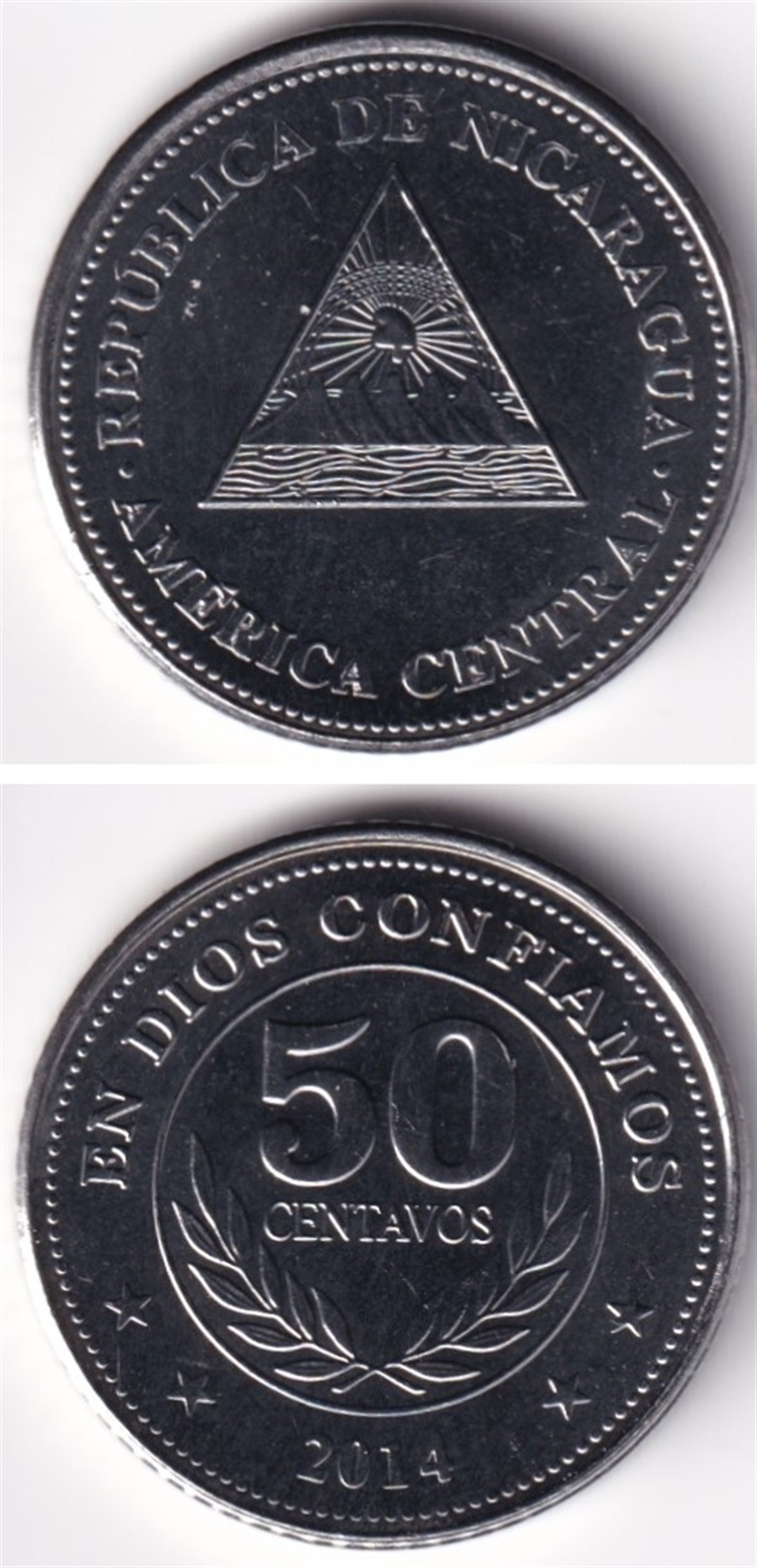 Yabancı Madeni ParalarNikaragua, 50 Centavos 2014 ÇİL Madeni Para