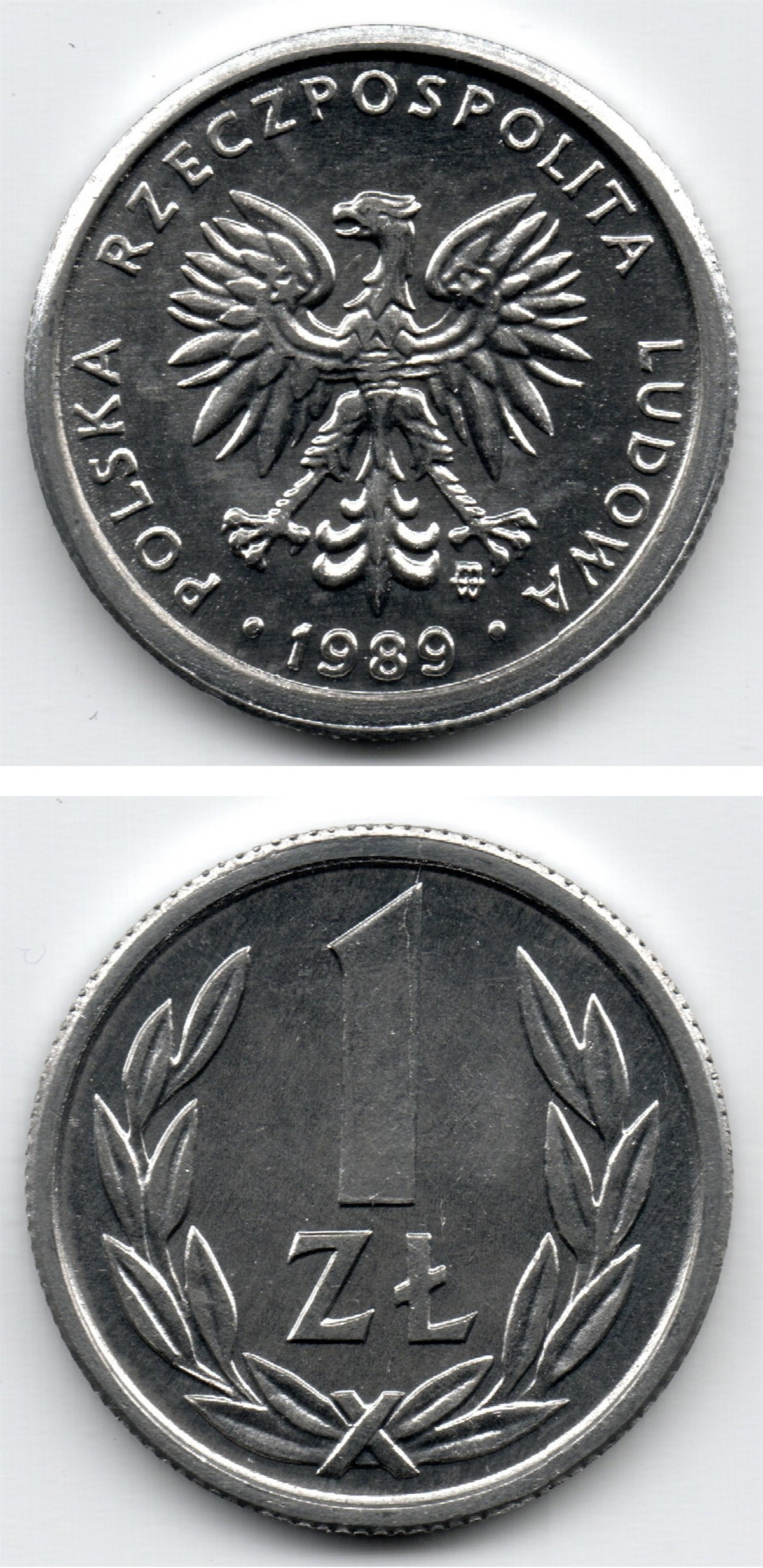 Yabancı Madeni ParalarPolonya, 1 Zloti 1989, ÇİL Eski Madeni Para