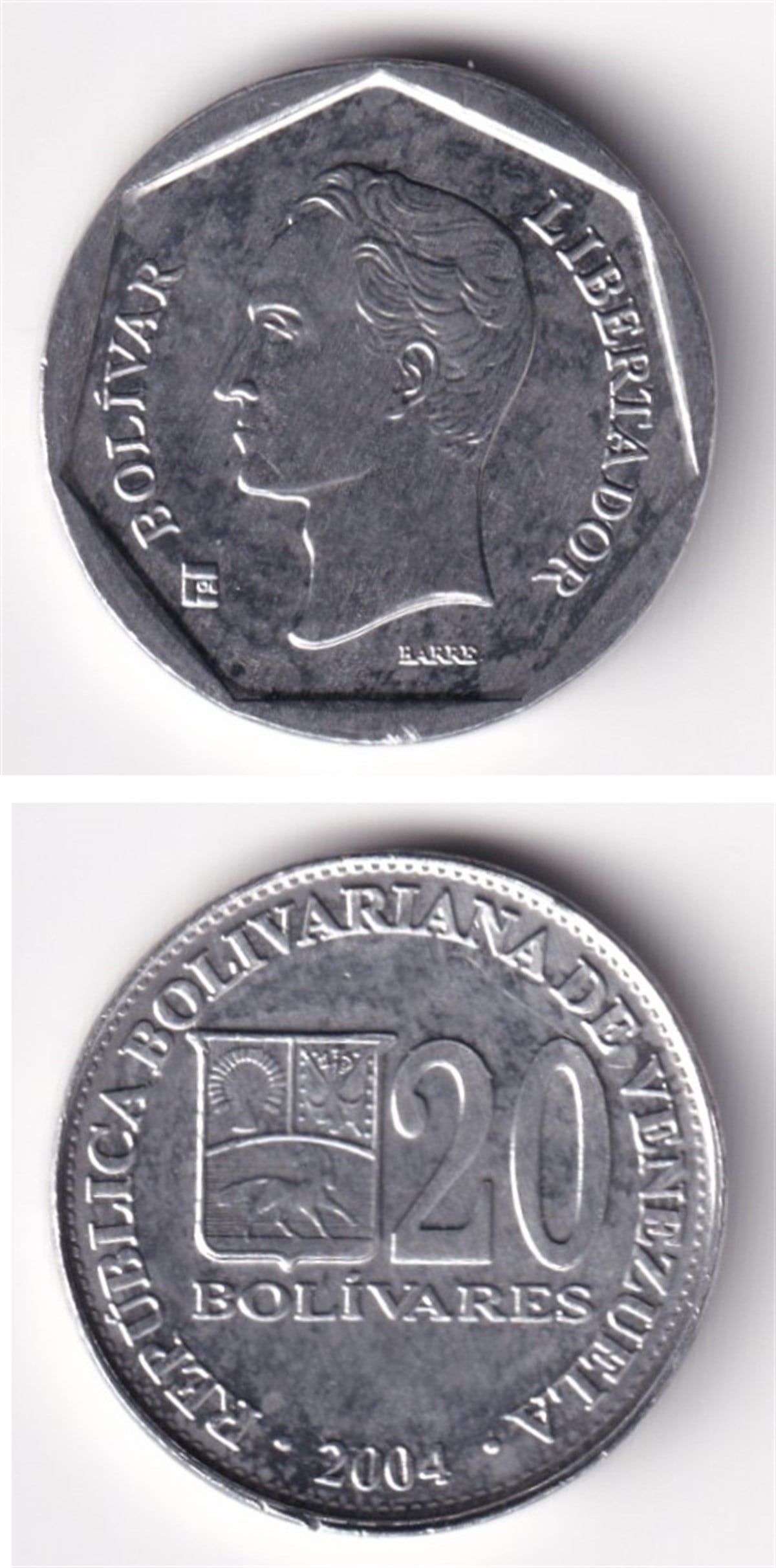 Foreign CoinsVenezuela, 20 Bolivar 2004 ÇİL Madeni Para