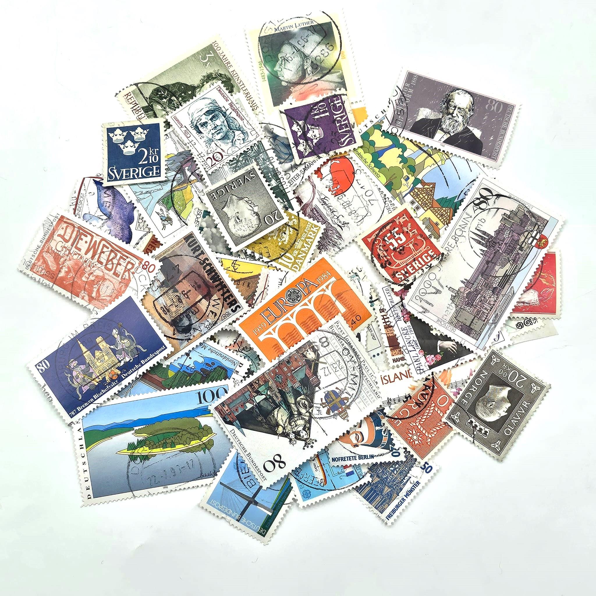Stamped All Series Stamp Collections50'li Damgalı Dünya Pulları Seti