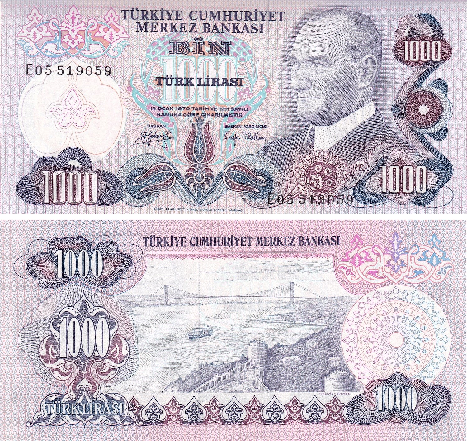 Publications6.Emisyon 2.Tertip 1.000 TL Seri D ÇİL