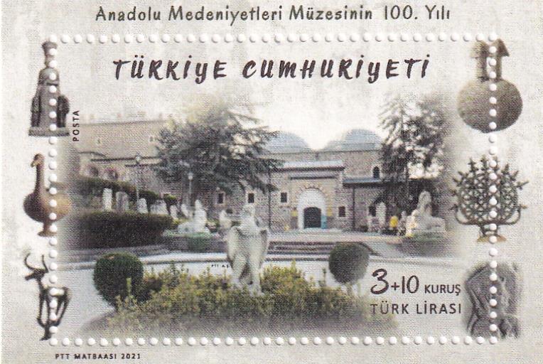 Yerli Pul KoleksiyonuAnadolu Medeniyetleri Müzesinin 100. Yılı - Anma Bloku