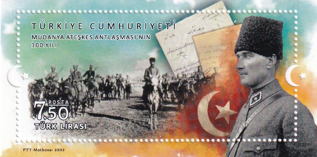 Yerli Pul KoleksiyonuMudanya Ateşkes Antlaşması'nın 100. Yılı - Anma Bloku