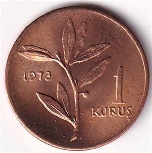 1958-1980 Period Coins1 Kuruş (1973) ÇİL Eski Madeni Para