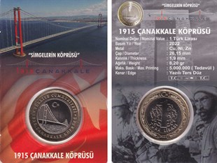 2005 ve Sonrası Dönem Madeni Paraları1915 Çanakkale Köprüsü (Tedavül) Hatıra Parası Kiti
