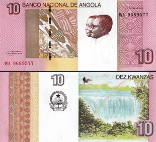 Angola Eski Kağıt Para Seti (5-10 Kwanza, 2012-2017)