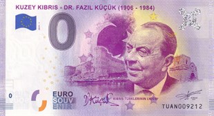 Hatıra Kağıt Paralar0 (Sıfır) Euro Kuzey Kıbrıs - Dr. Fazıl Küçük Hatıra Parası (Souvenir Banknote)