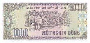 Foreign State BanknotesVietnam, 1.000 Dong (1998) P#106 ÇİL Eski Yabancı Kağıt Para