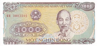Foreign State BanknotesVietnam, 1.000 Dong (1998) P#106 ÇİL Eski Yabancı Kağıt Para