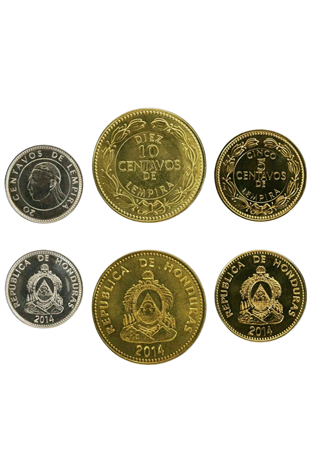 Yabancı Madeni ParalarHonduras Eski Yabancı Madeni Para Seti (2012)