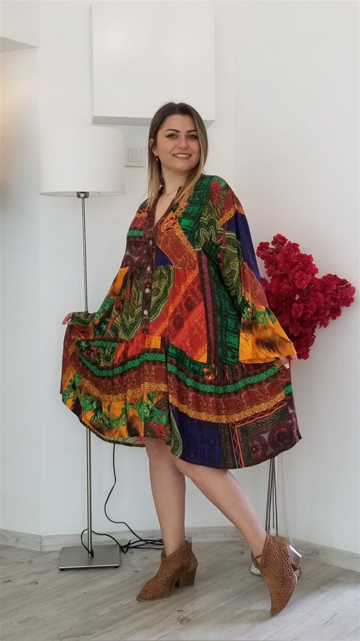 24 Renk Salaş Elbise