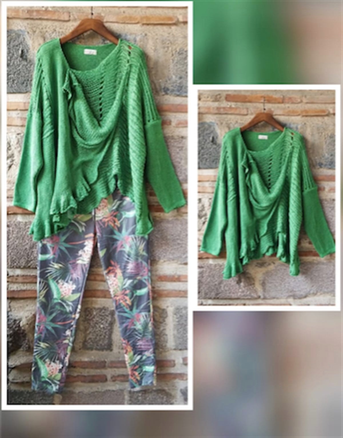 Açık Yeşil Merserize Bluz