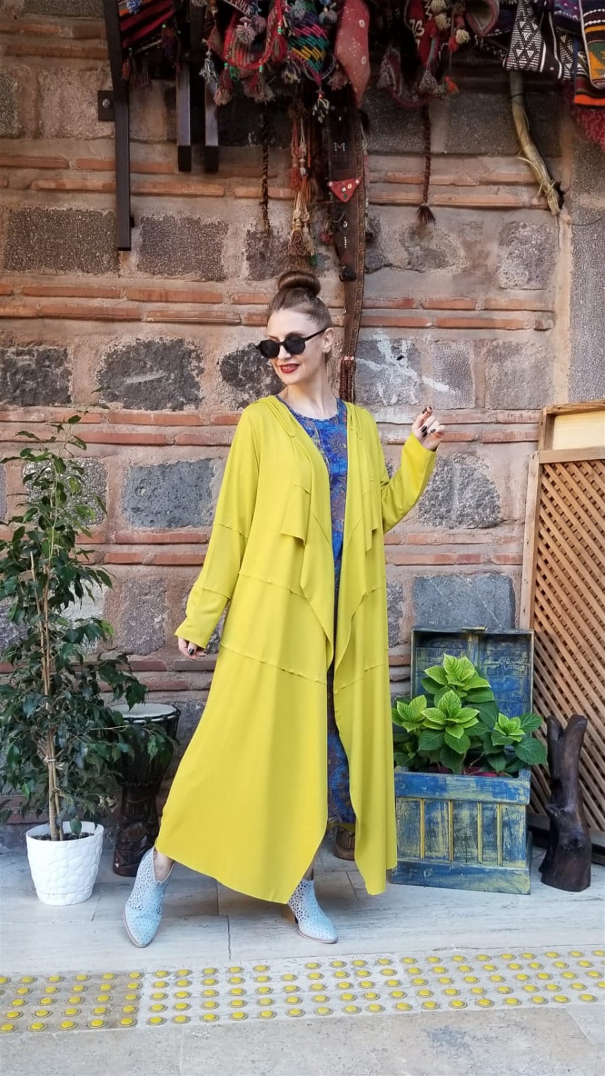 Asit Sarı Triko Kaftan