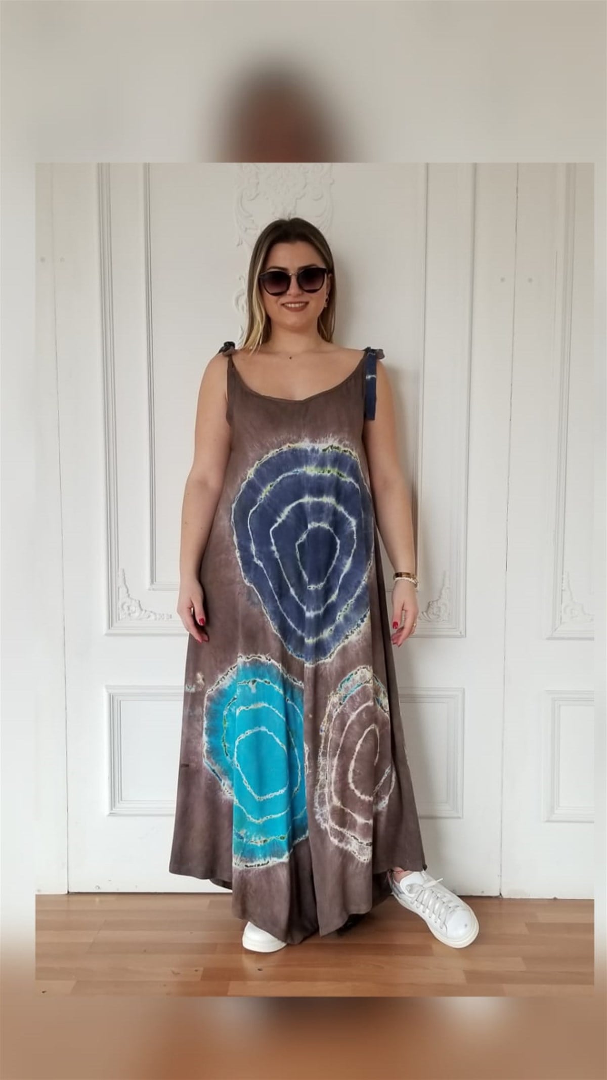 Batik Desenli Tulum Elbise