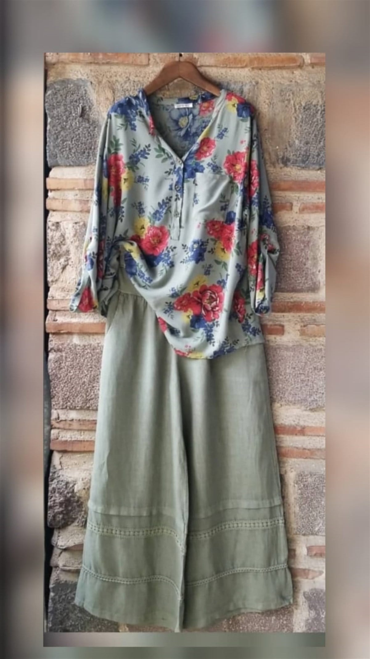 Çağla Yeşili Keten Pantolon
