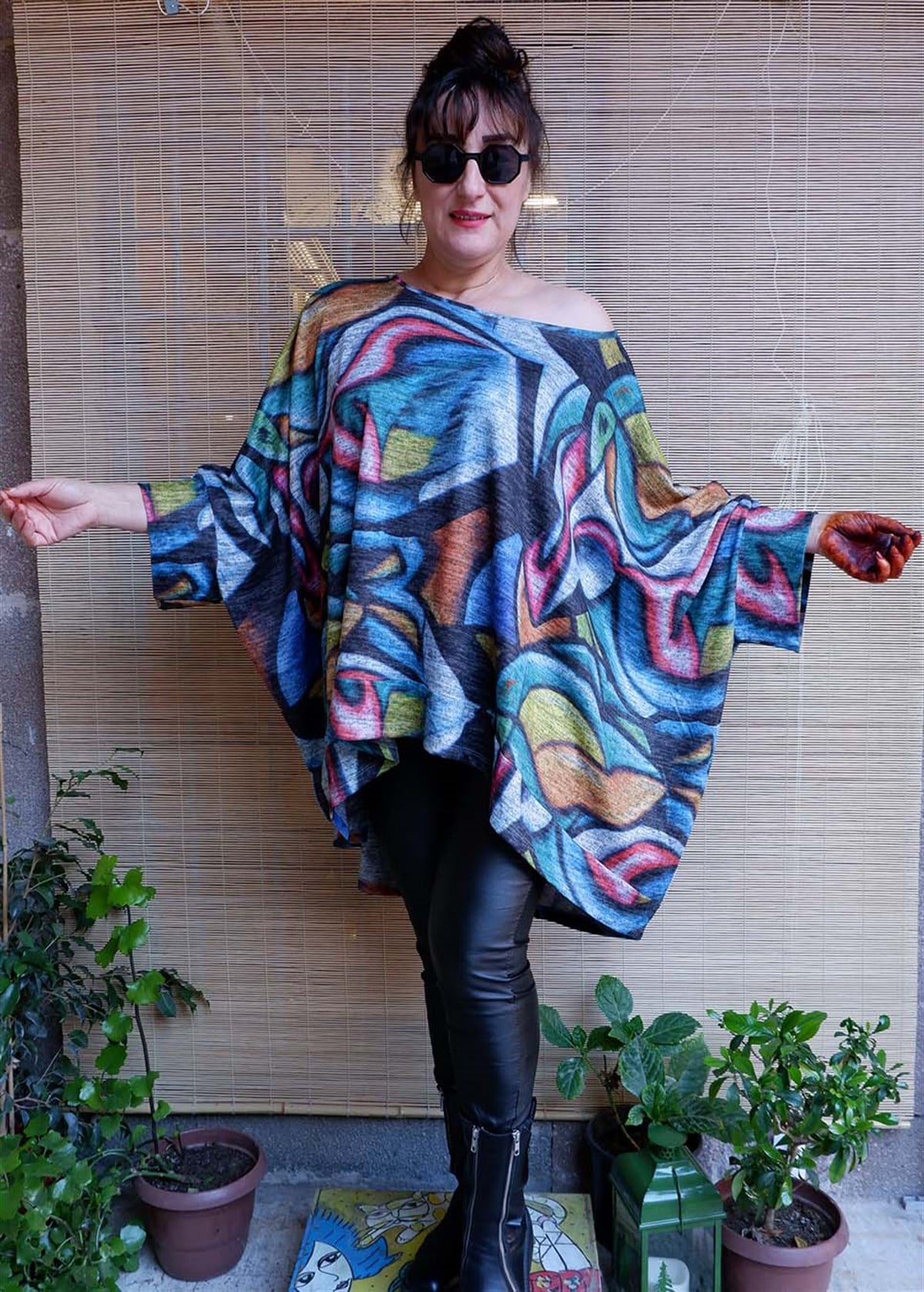 Desenli Örme Triko Tunik