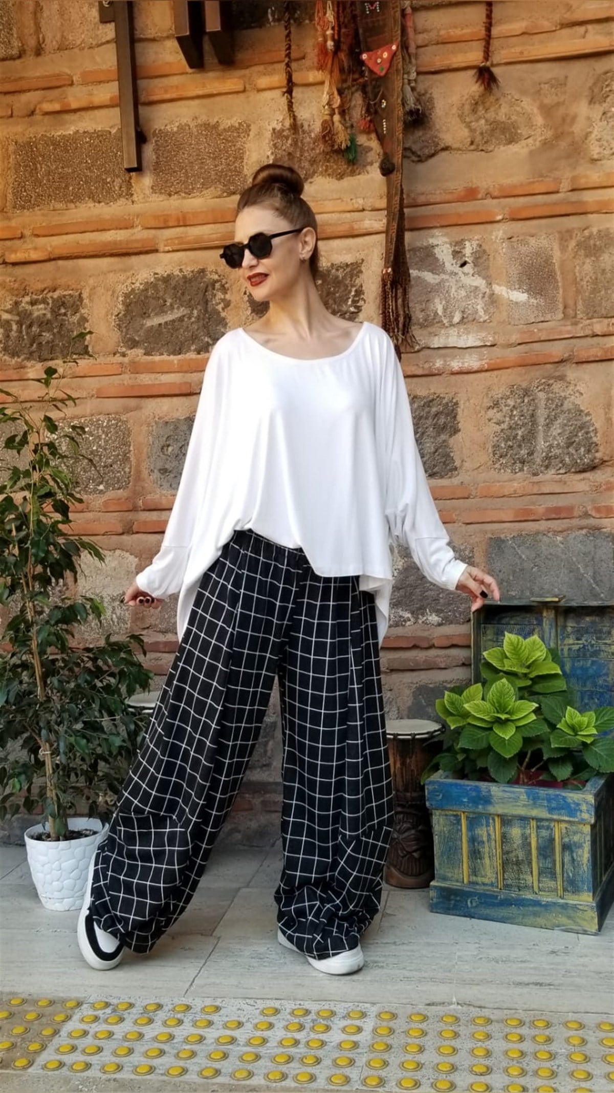 Ekru Bluz (Triko Kumaş)