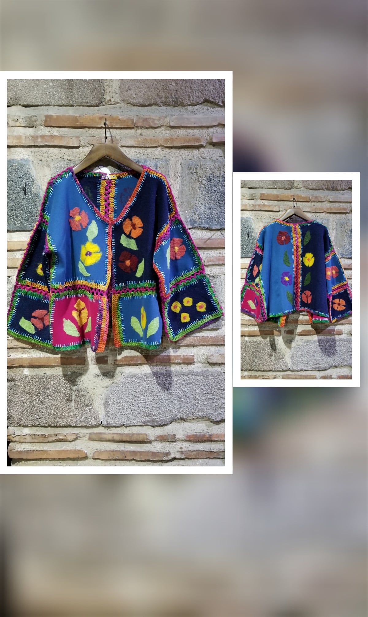 El İşi Hırka Keçe Detaylı