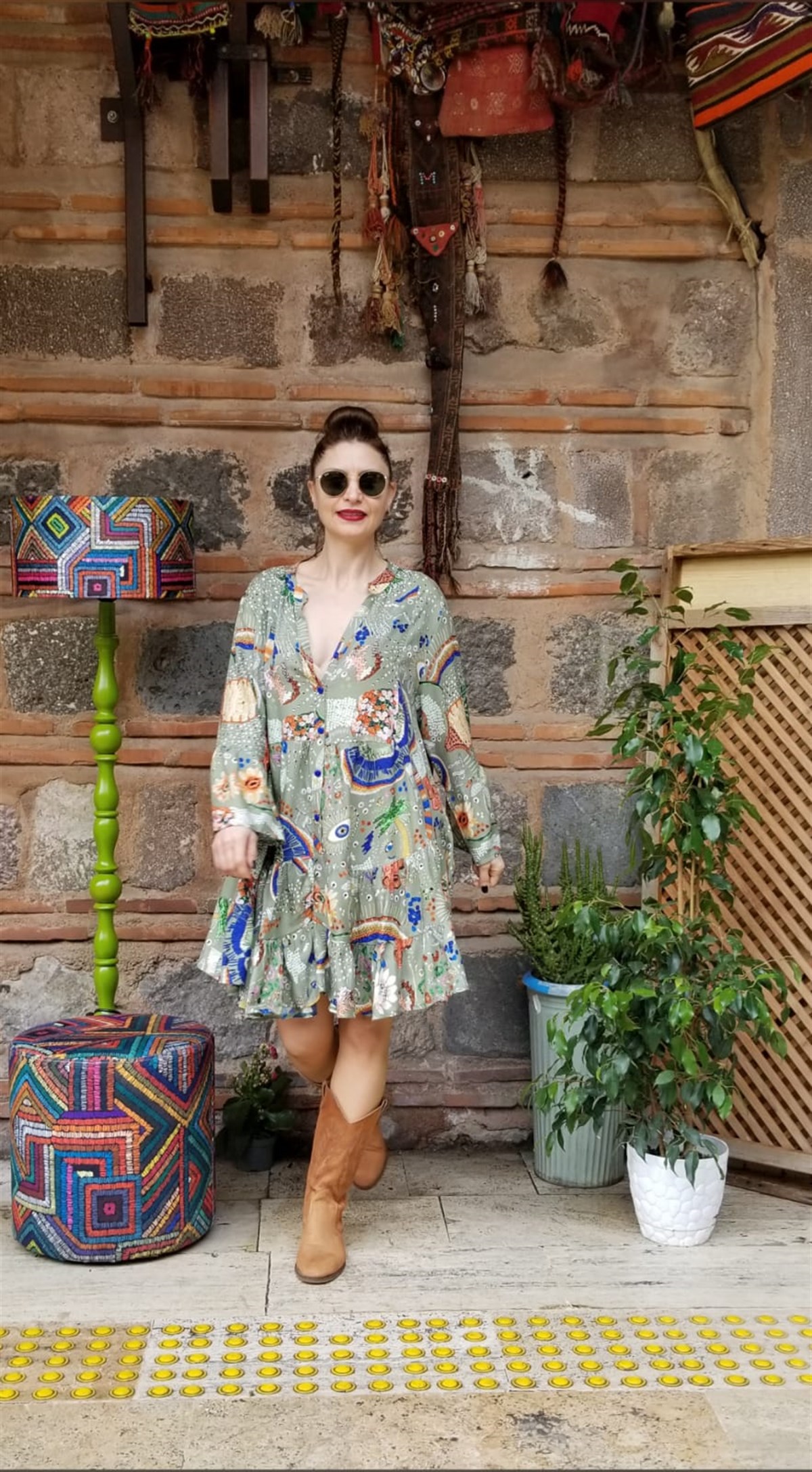 Etnik Desen Bohem Elbise