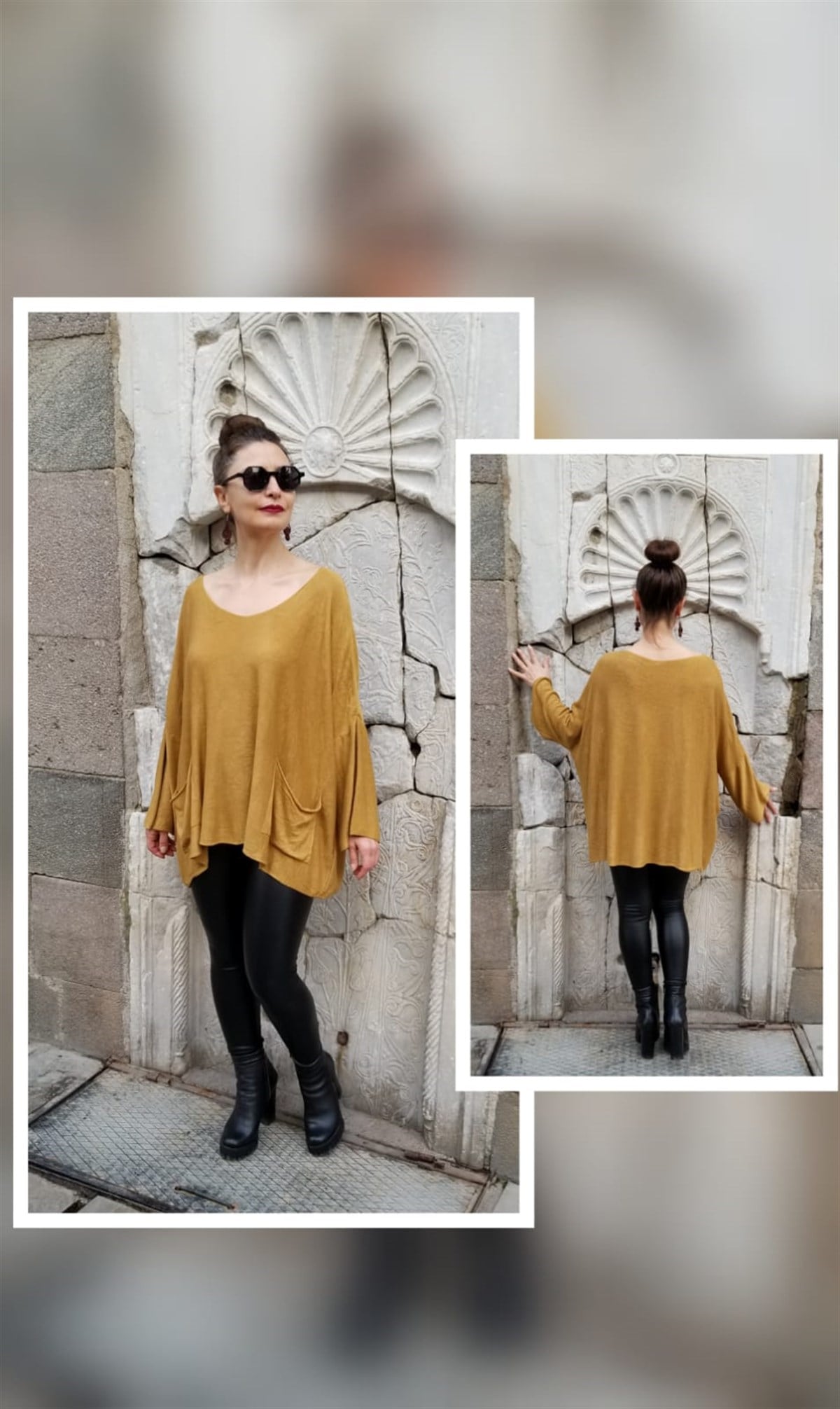 Hardal Sarısı Triko Bluz