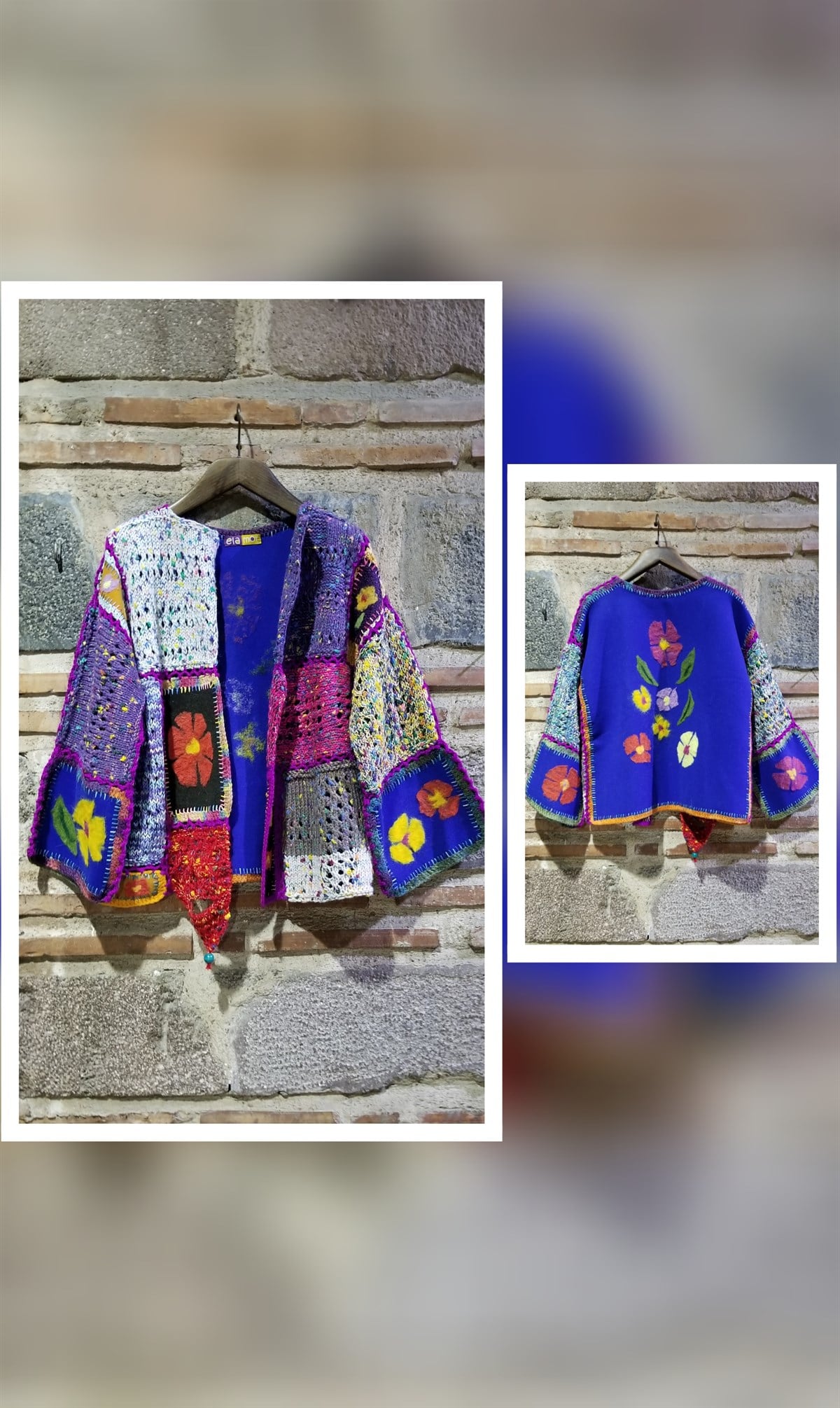 İğneleme Keçe Tekniği Tasarım Hırka