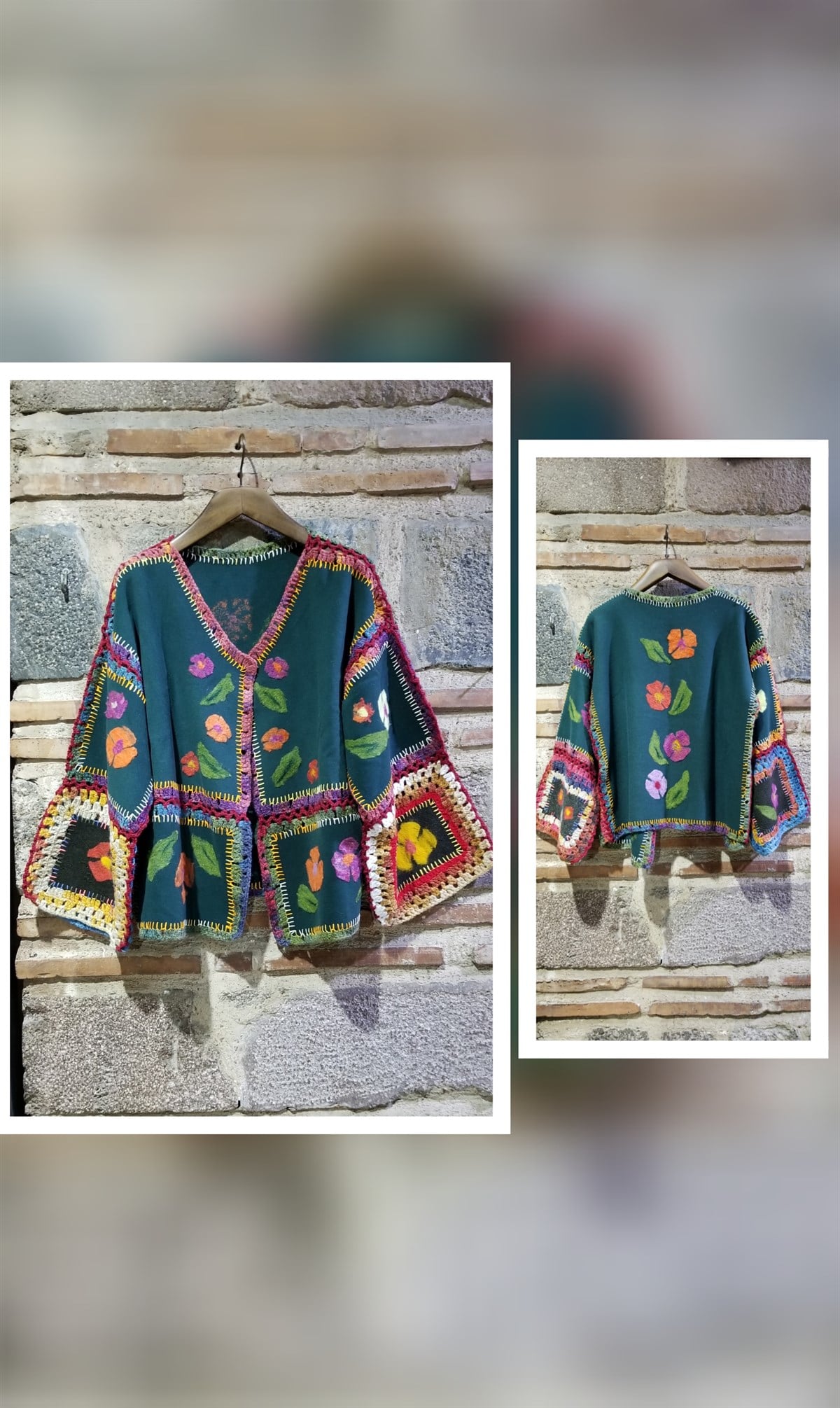 İğneleme Keçe Tekniği Tasarım Hırka