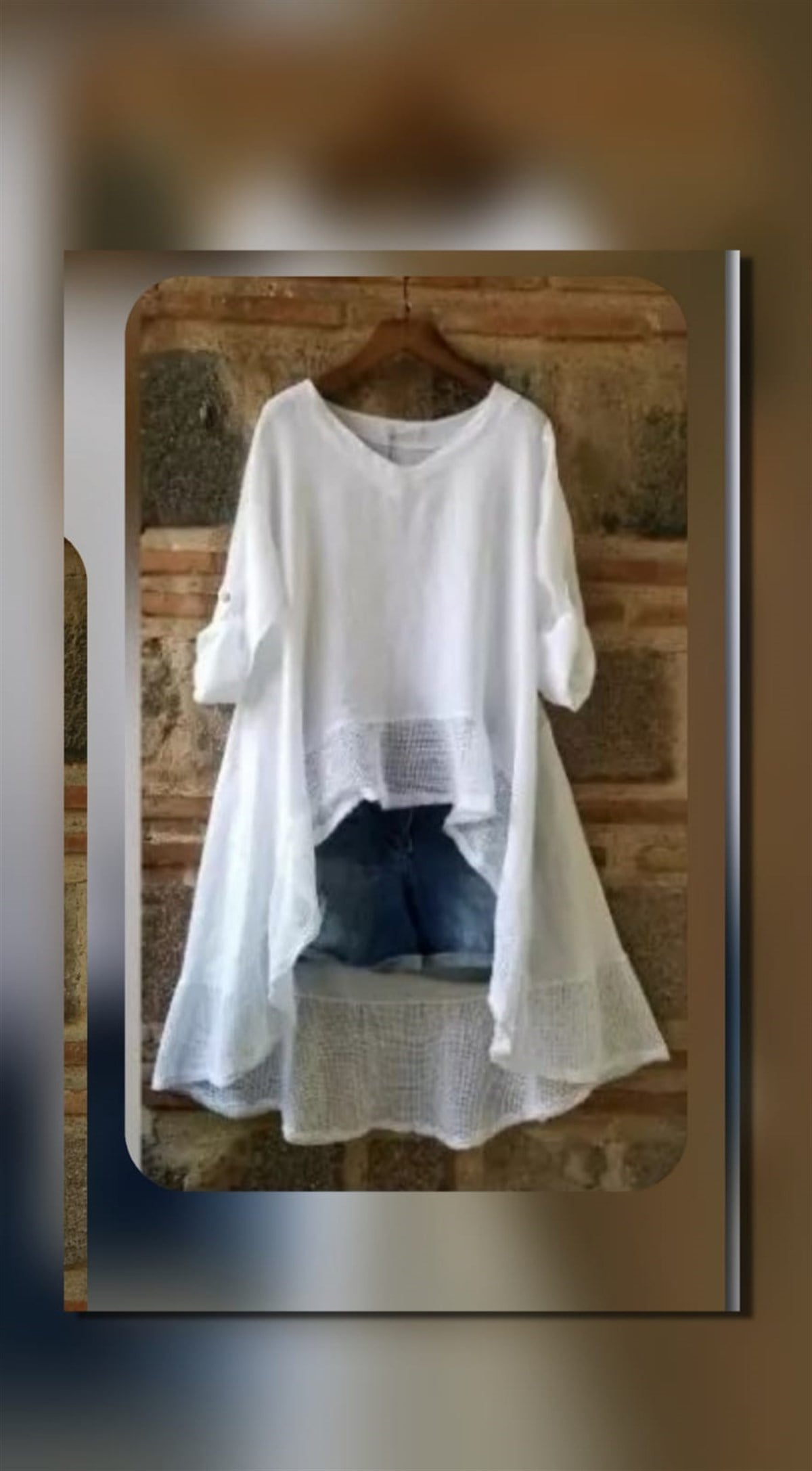 İtalyan Keten Kumaş Tunik