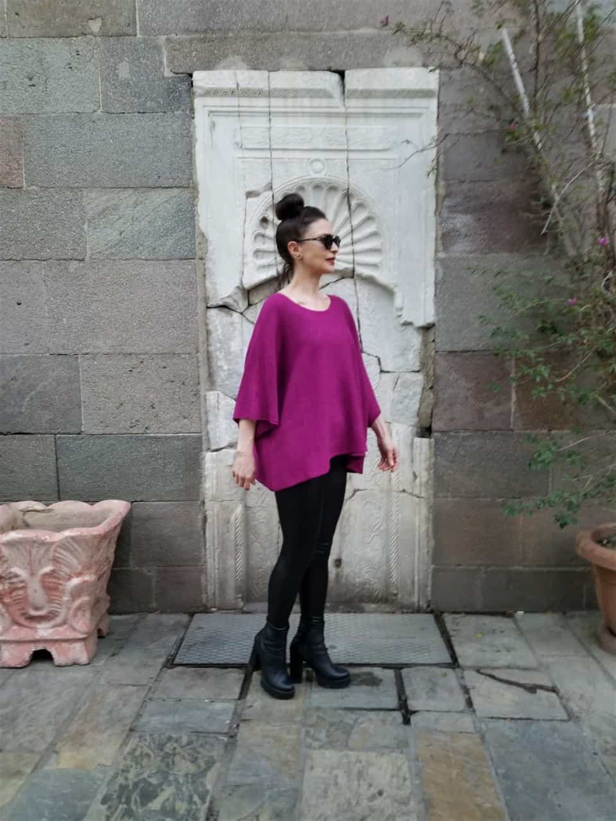İtalyan Örme Triko Bluz Fuşya 