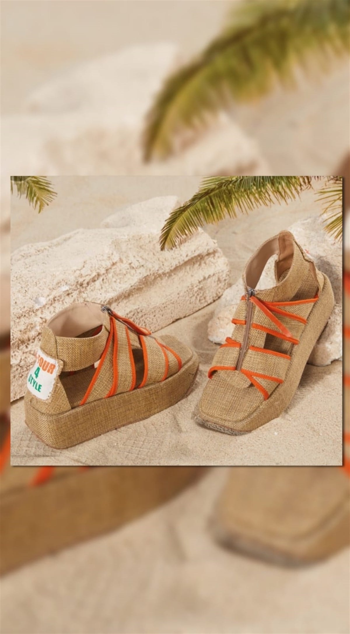 Keten Eva Taban Sandalet