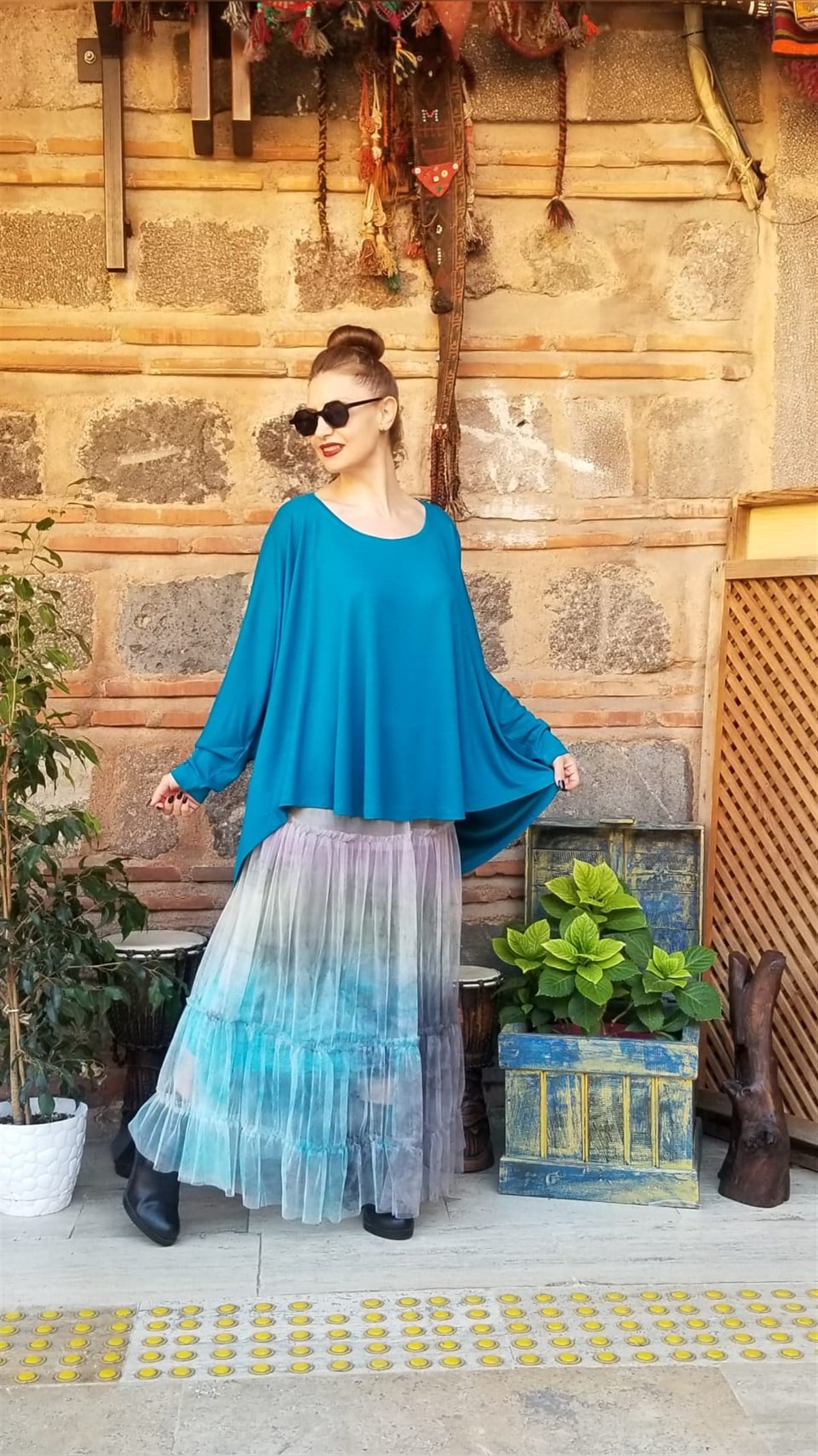 Mavi Bluz (Triko Kumaş)