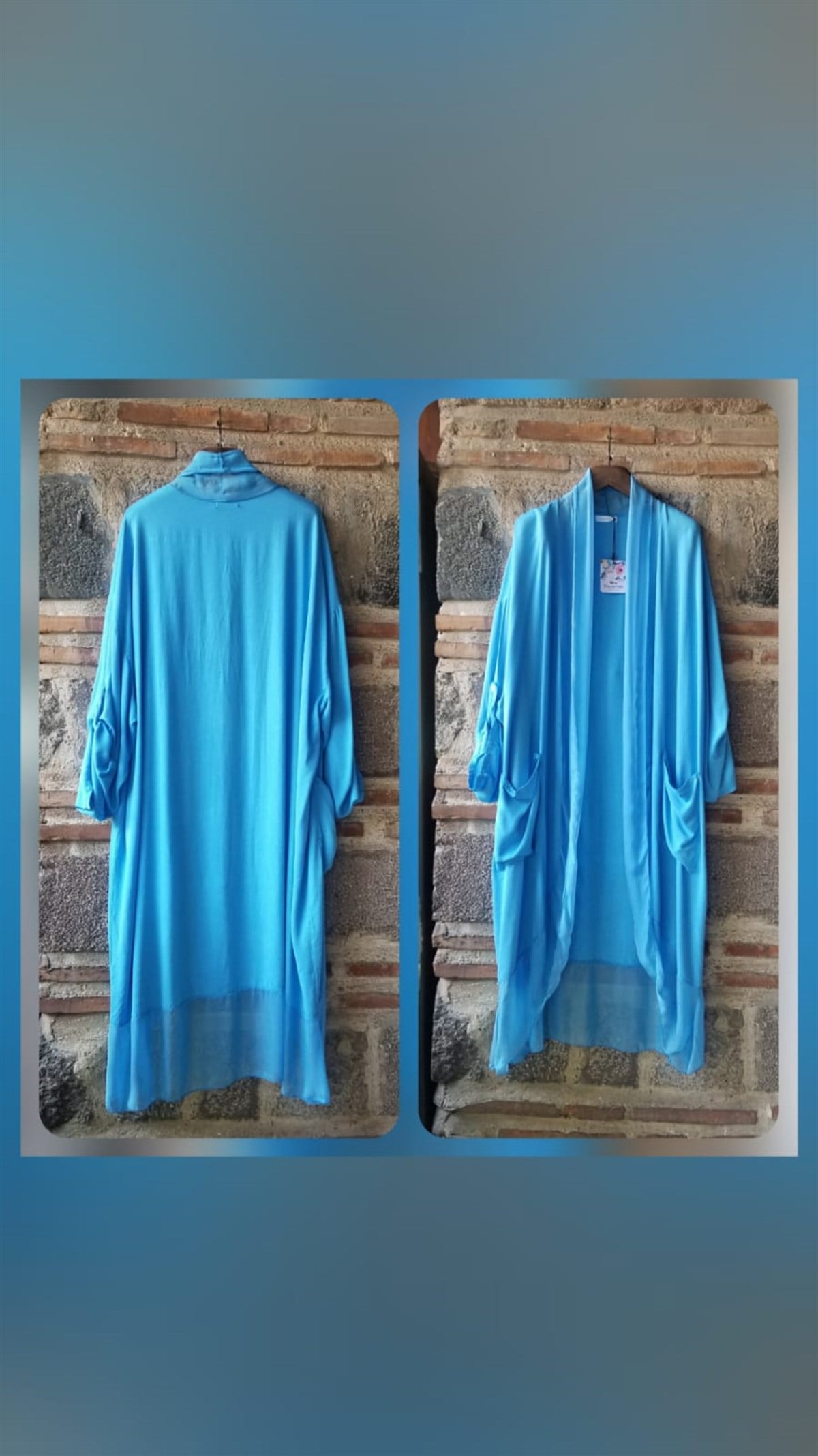 Mavi Kaftan (Ön Kısmı İpek )