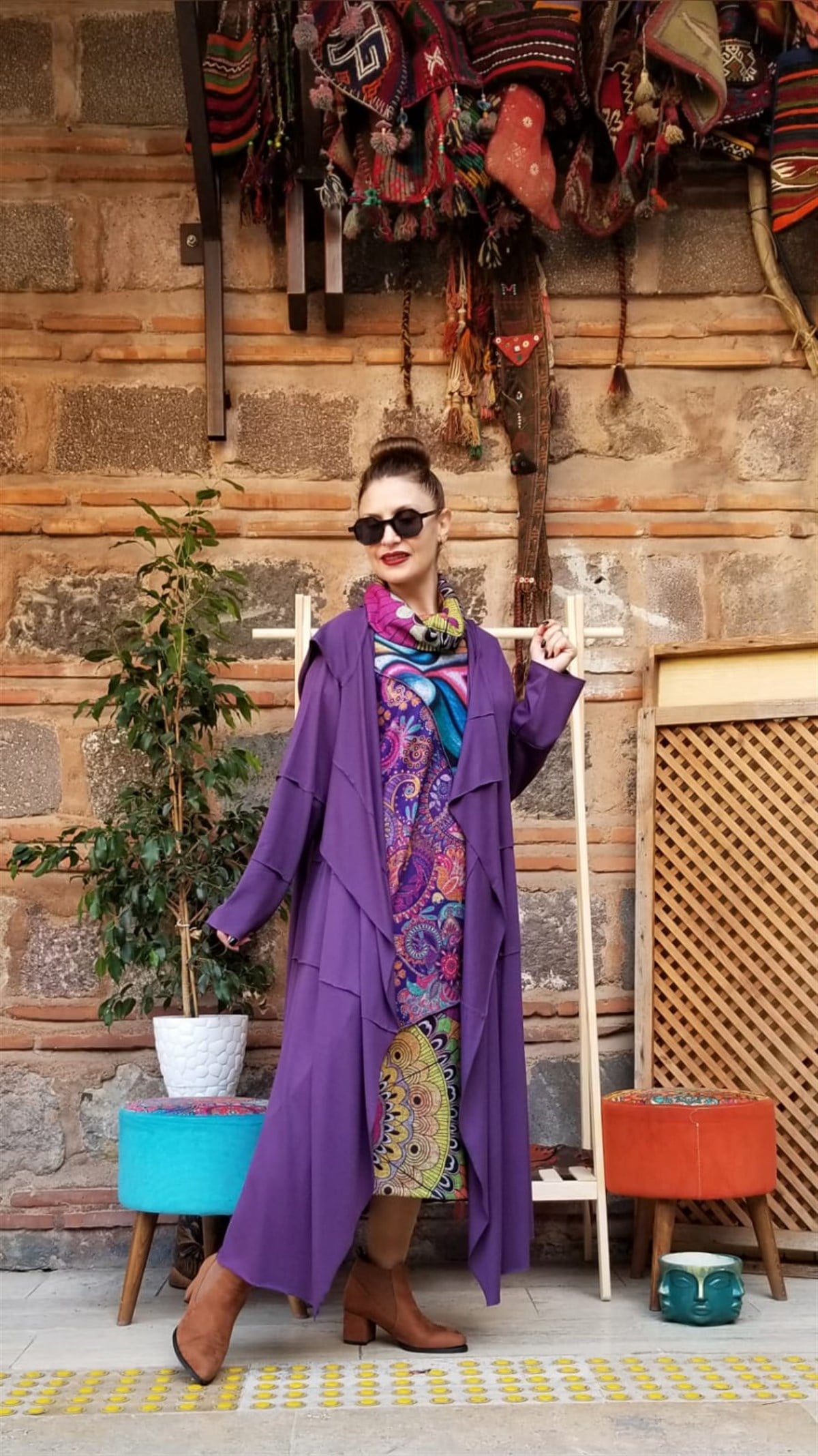 Mor Triko Kaftan