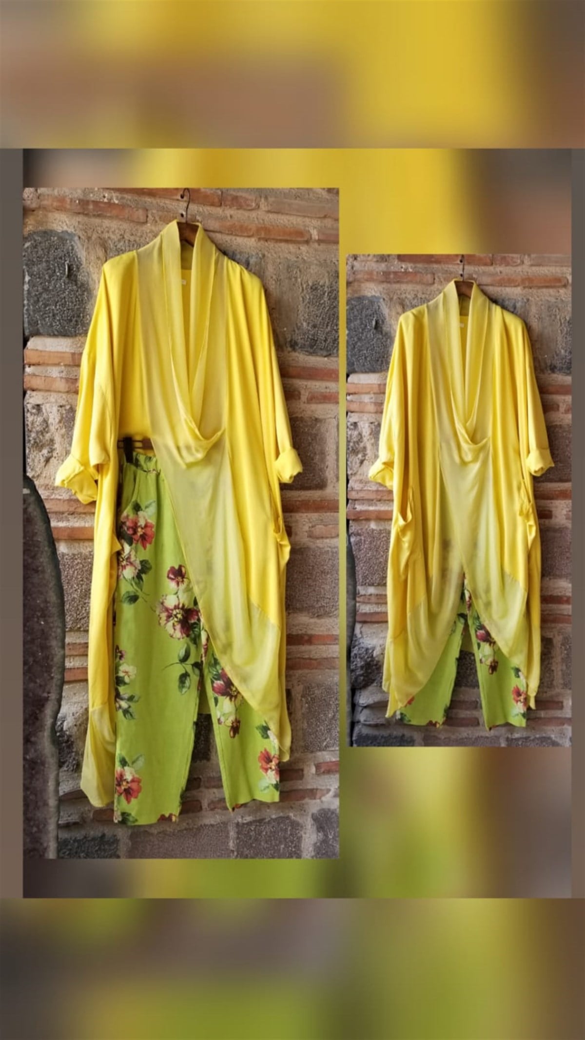 Sarı Venüs Tunik (Ön Kısmı İpek )