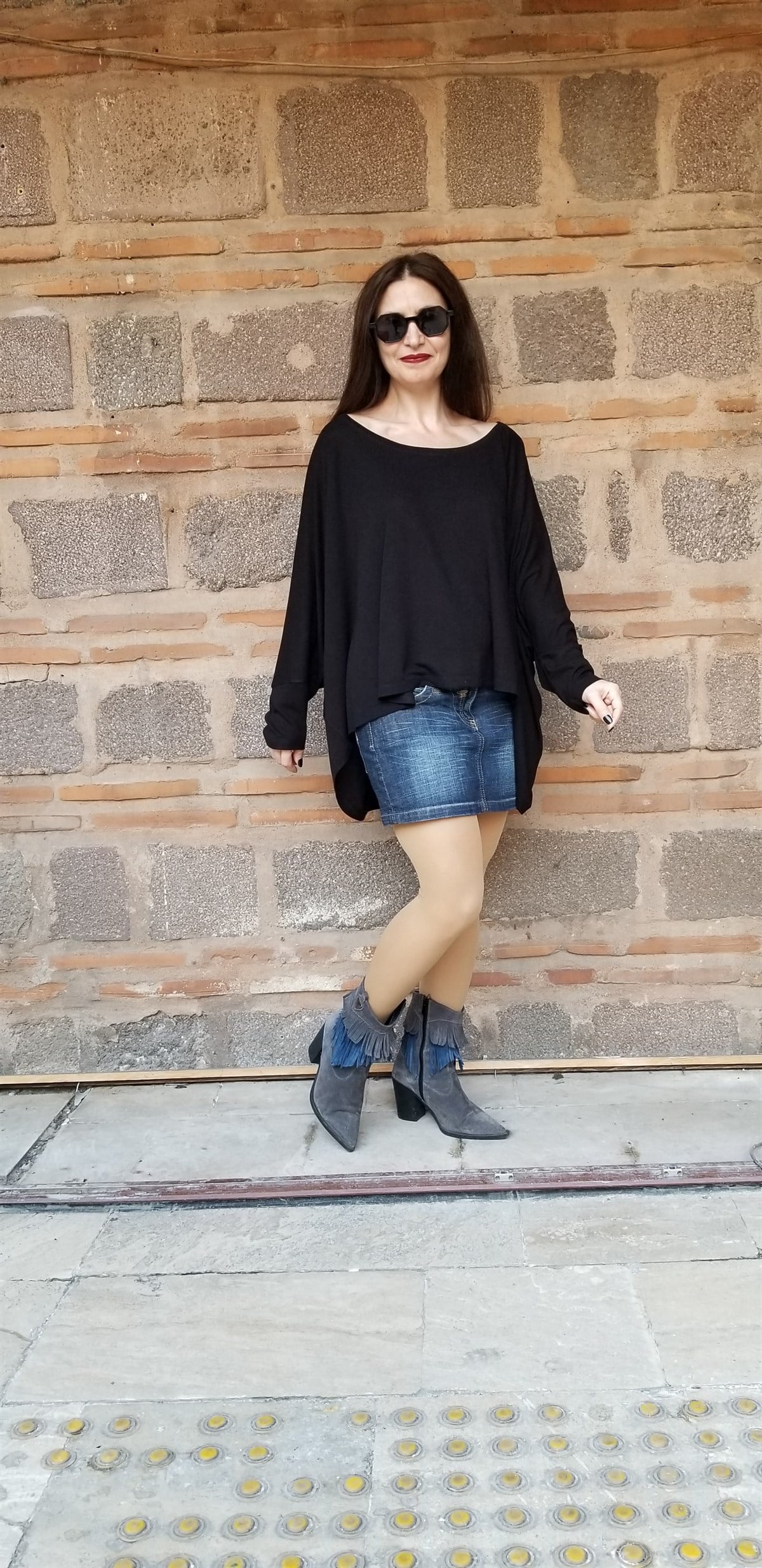 Siyah Bluz (Triko Kumaş)