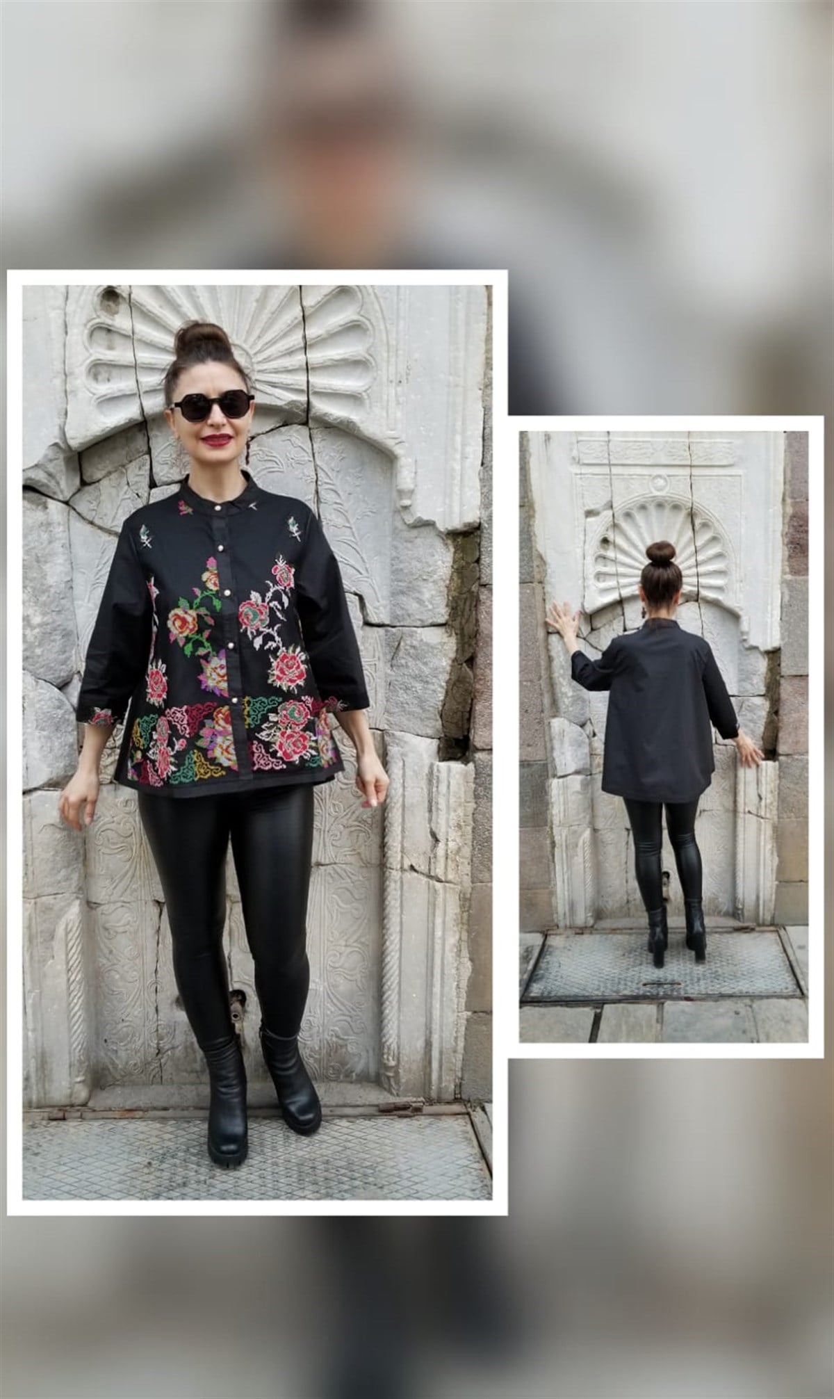 Siyah Etamin Nakışlı Ceket (Kupon Ürün)