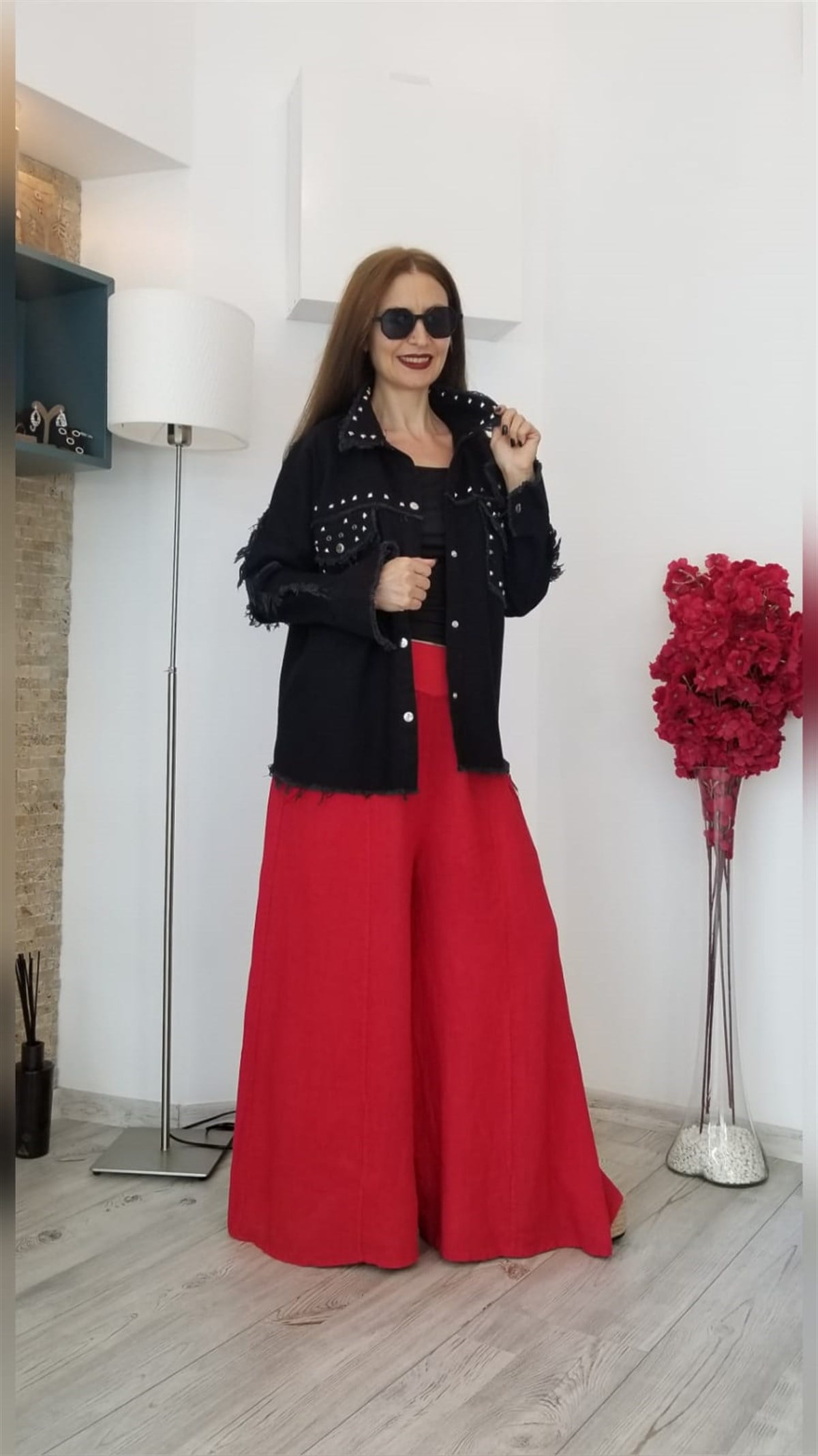 Siyah Tasarım Kot Ceket