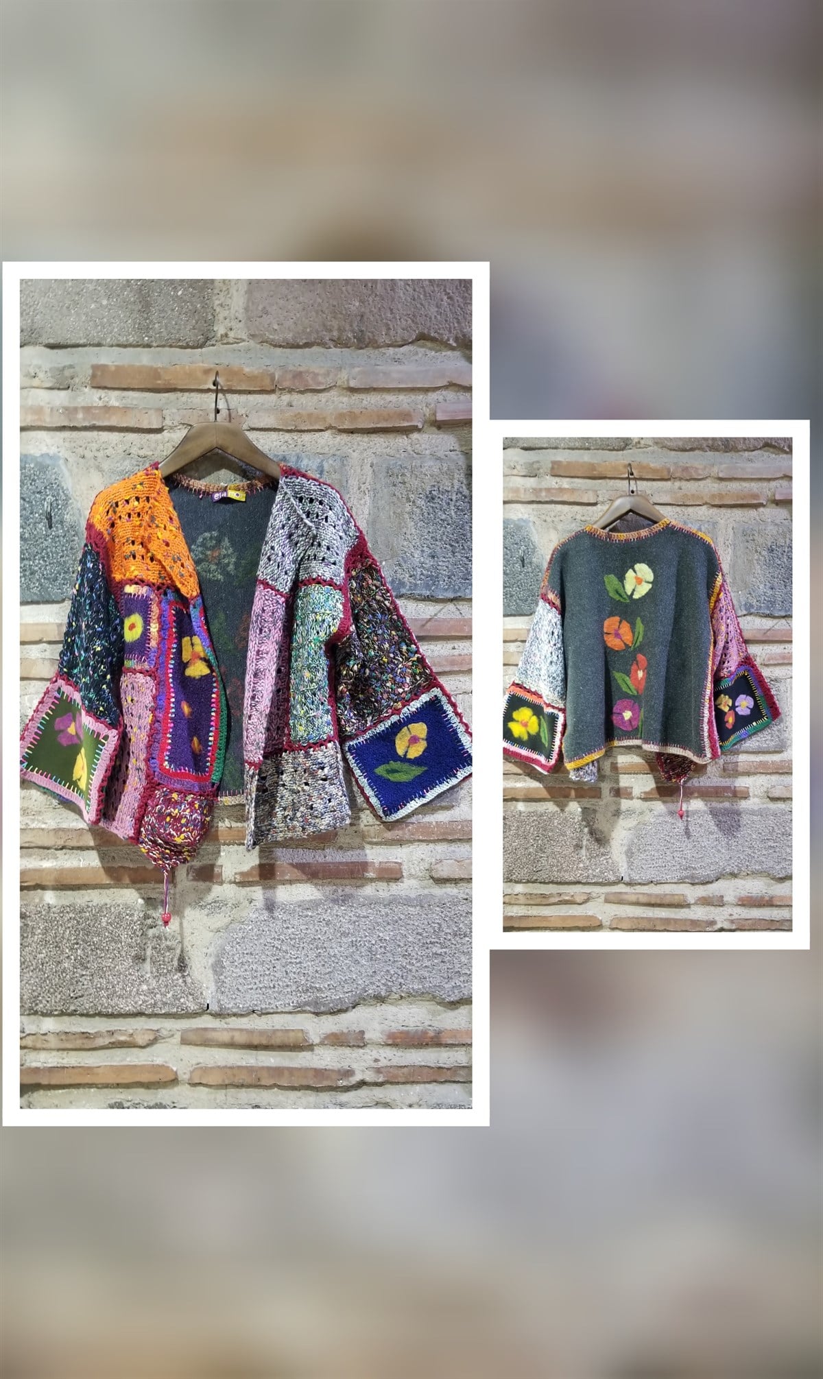  El İşi Hırka Keçe Detaylı