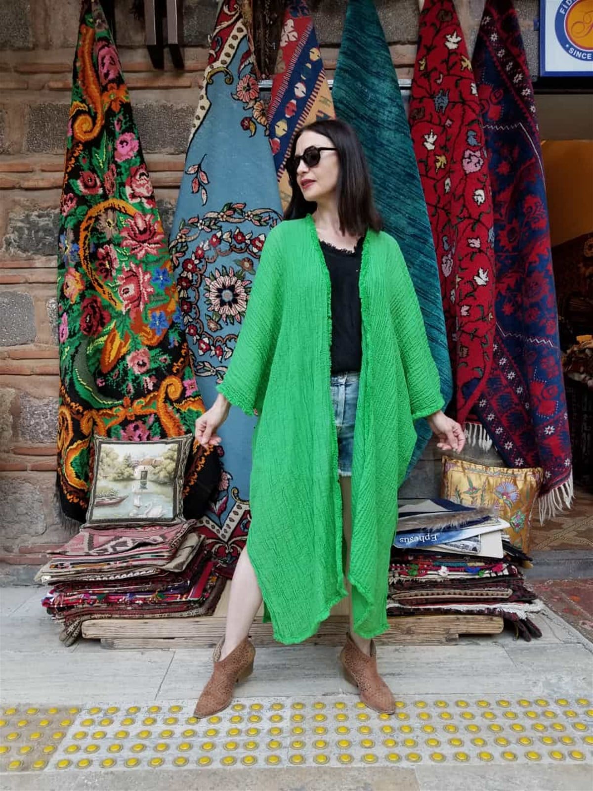 %100 Pamuklu Kumaş Kaftan